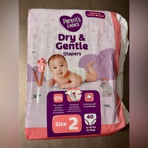 Parent’s Choice Dry & Gentle Diapers size 2